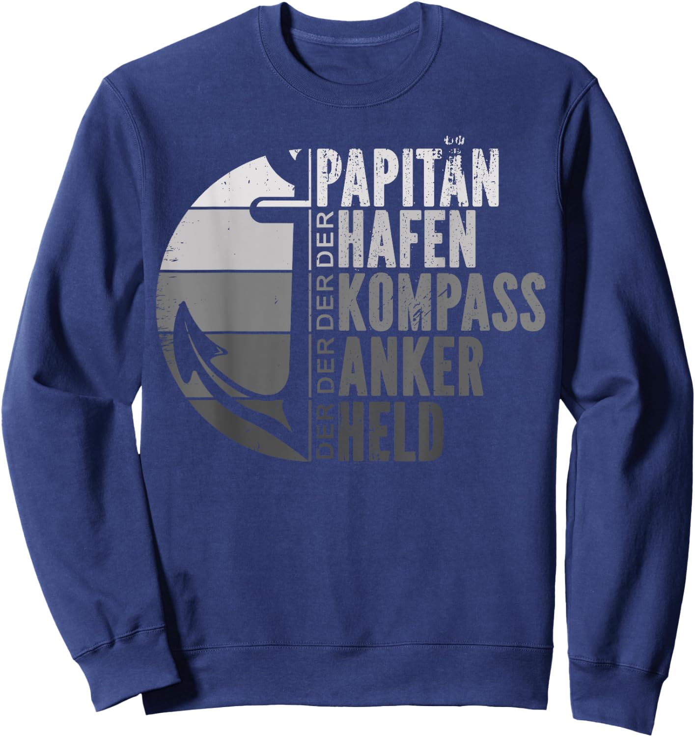 Herren Papitän Papa Kapitän Vatertag Captain Anker Segler Schiffer Sweatshirt - Sweatshirt | Navy