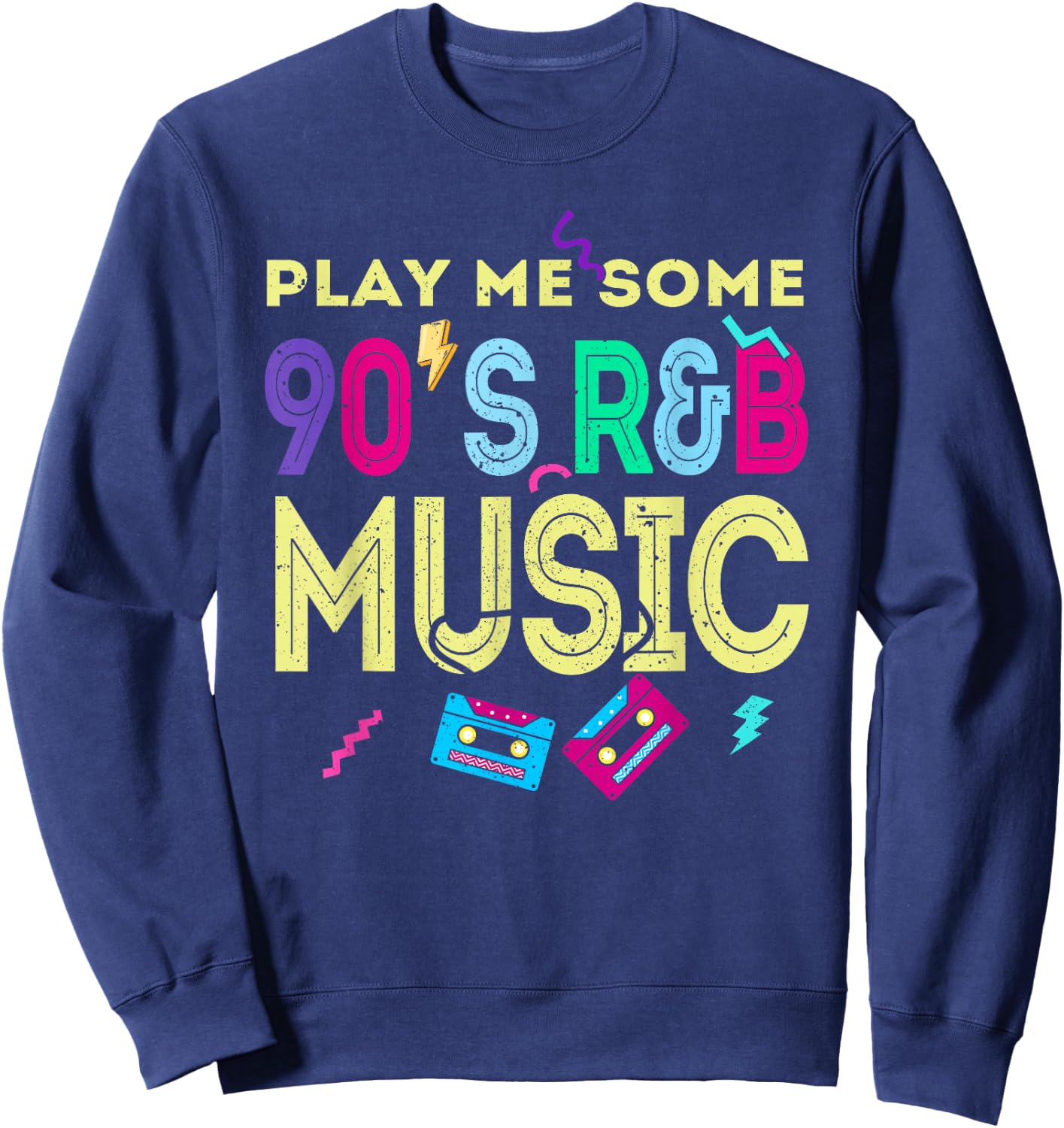 R&B Artist girls Vintage 90 s r and b graphic Sweatshirt - Sweatshirt | Navy