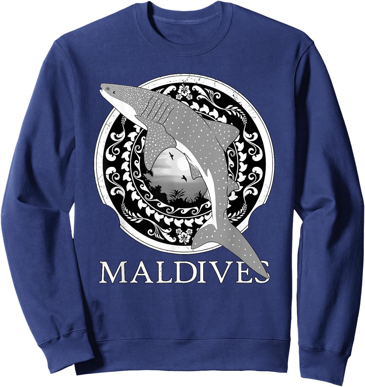Walhai Republik der Malediven Sweatshirt - Sweatshirt | Navy