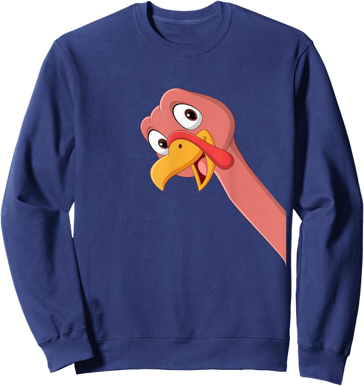Turkey Thanksgiving Day Men Women Boys Girls Funny Turkey Sweatshirt - Sweatshirt | Navy