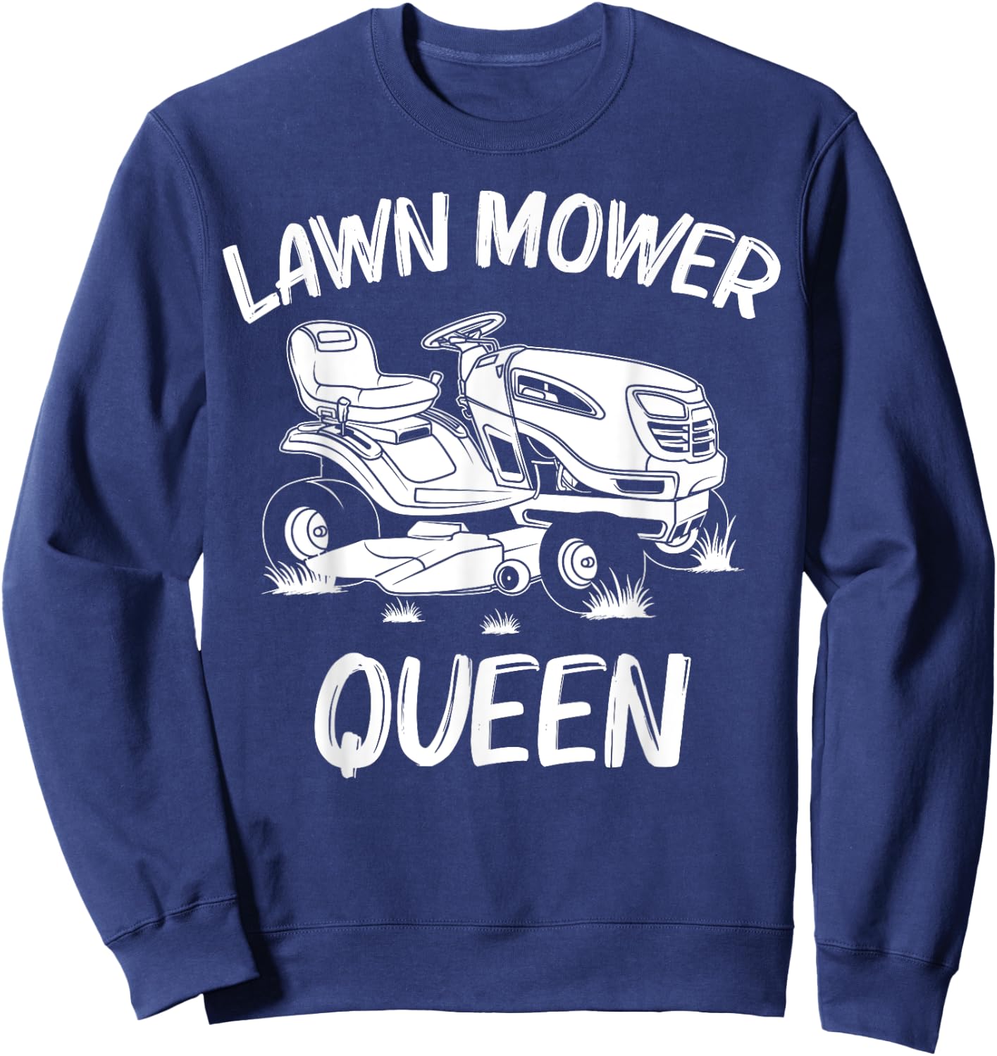 Funny Lawn Mowing Gift Women Mom Lawn Mower Farm Gardening Sweatshirt - Sweatshirt | Navy
