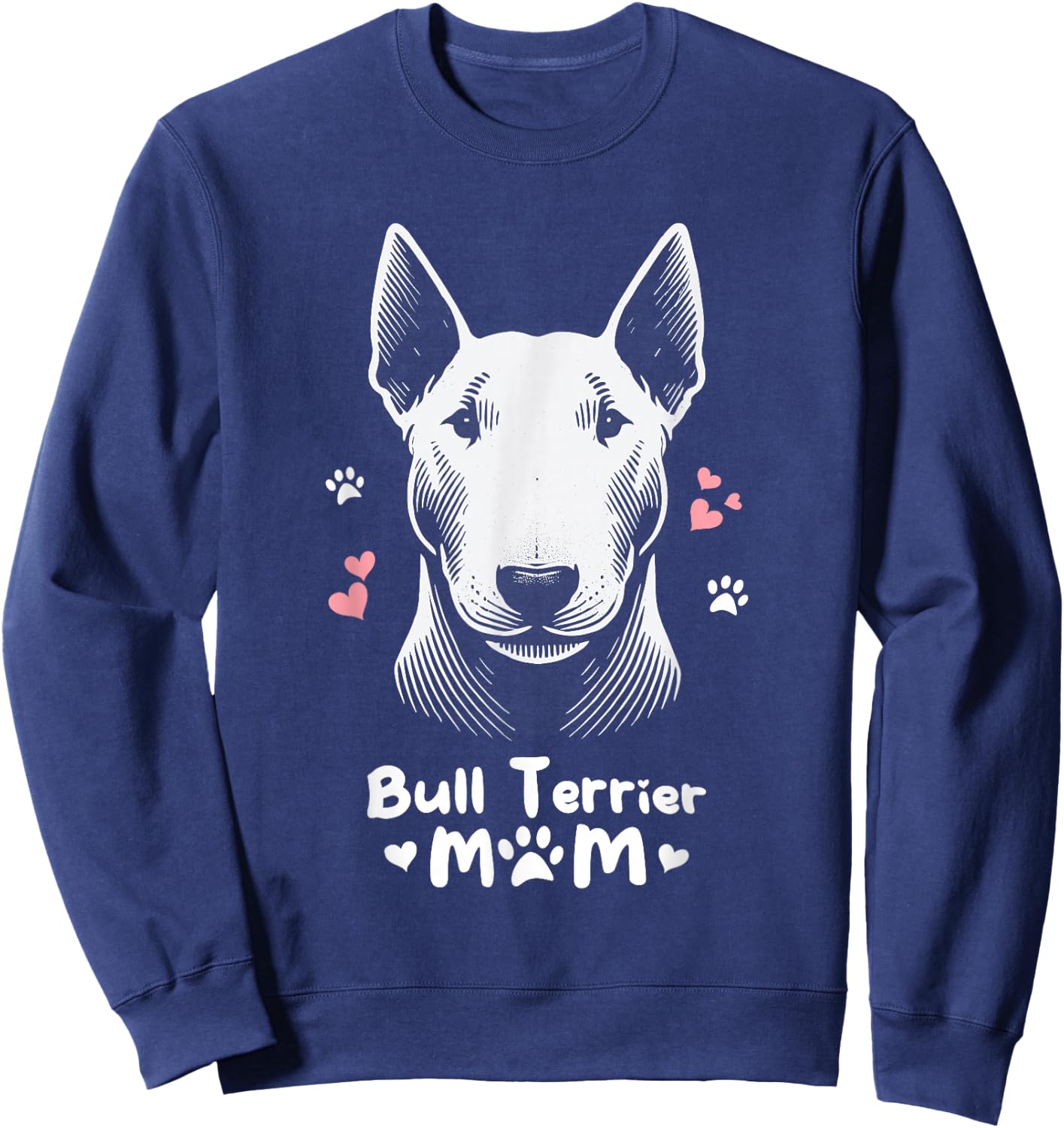 Bull Terrier Mom , Black, S Sweatshirt - Sweatshirt | Navy