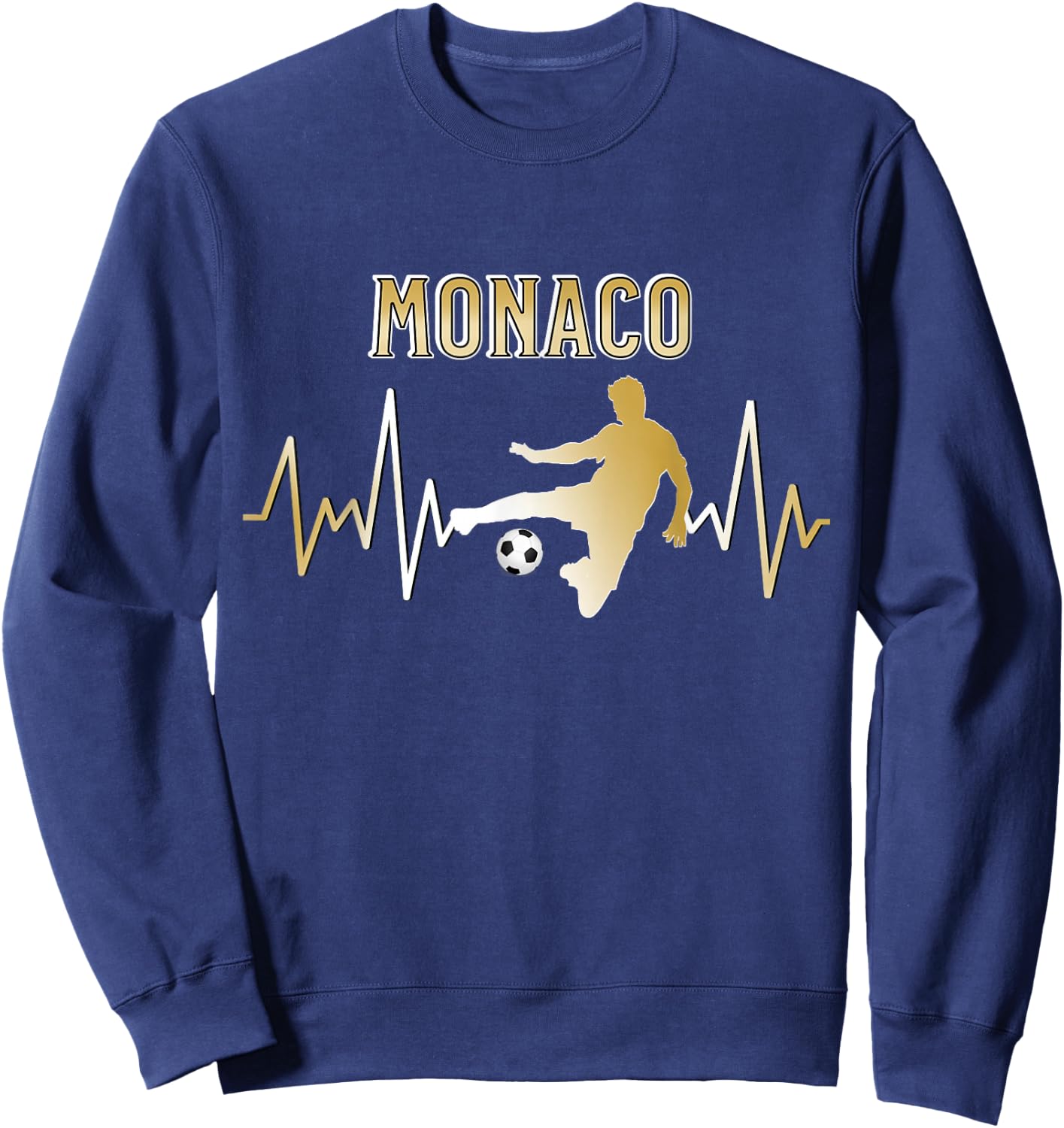 Gift Supporter Monaco Football Monegasque , Black, S Sweatshirt - Sweatshirt | Navy