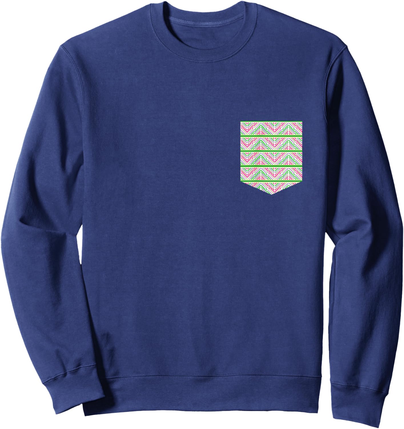 Hmong Design Pocket Graphic Sweatshirt - Sweatshirt | Navy