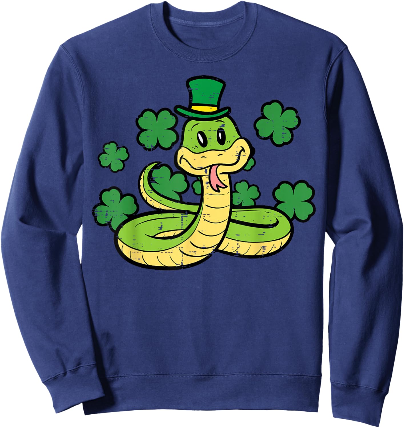 St Patricks Day Snake Saint Pattys Paddys Men Women Kids Sweatshirt - Sweatshirt | Navy