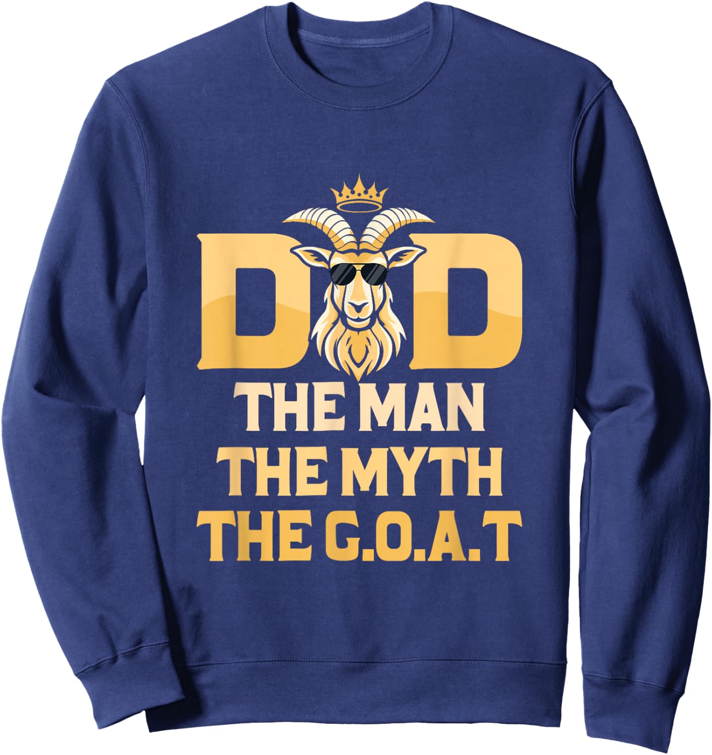 Dad Father Husband Goat Lover Farmer Goat Owner Men Goats Sweatshirt - Sweatshirt | Navy