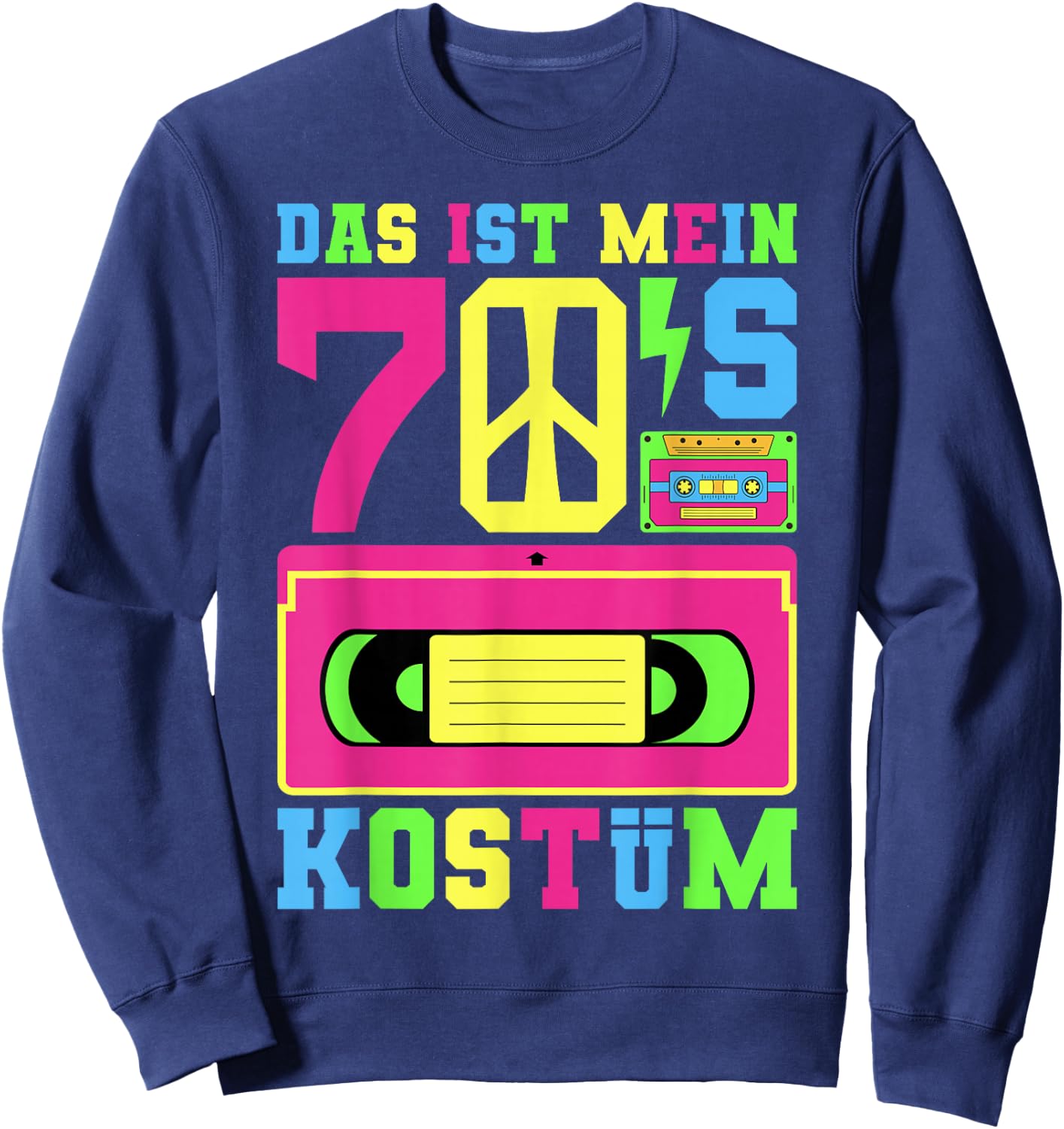 70s Costume 70s Outfit 70s Theme Party 70s , black Sweatshirt - Sweatshirt | Navy