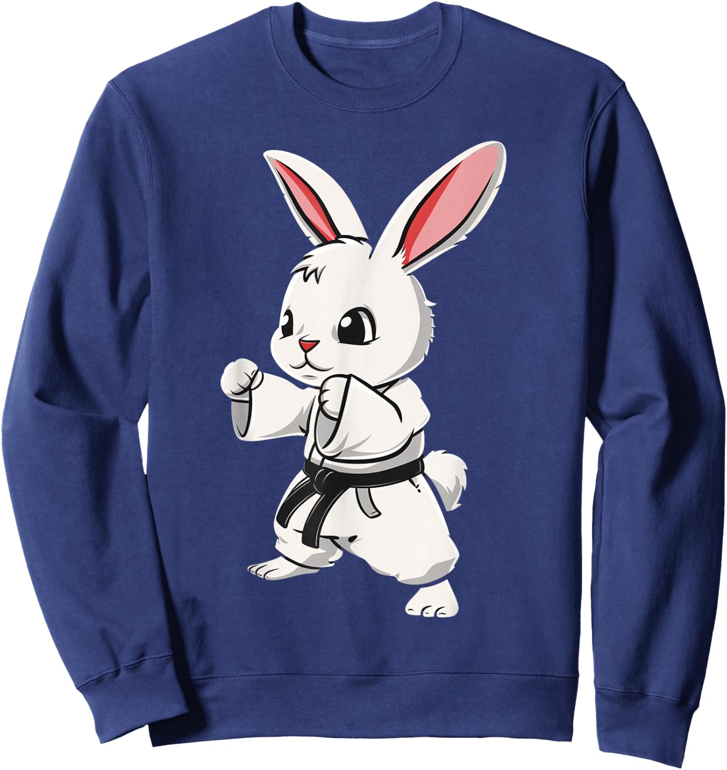 Karate Bunny Martial Arts Funny Cute Kawaii MMA Jiu Jitsu Sweatshirt - Sweatshirt | Navy