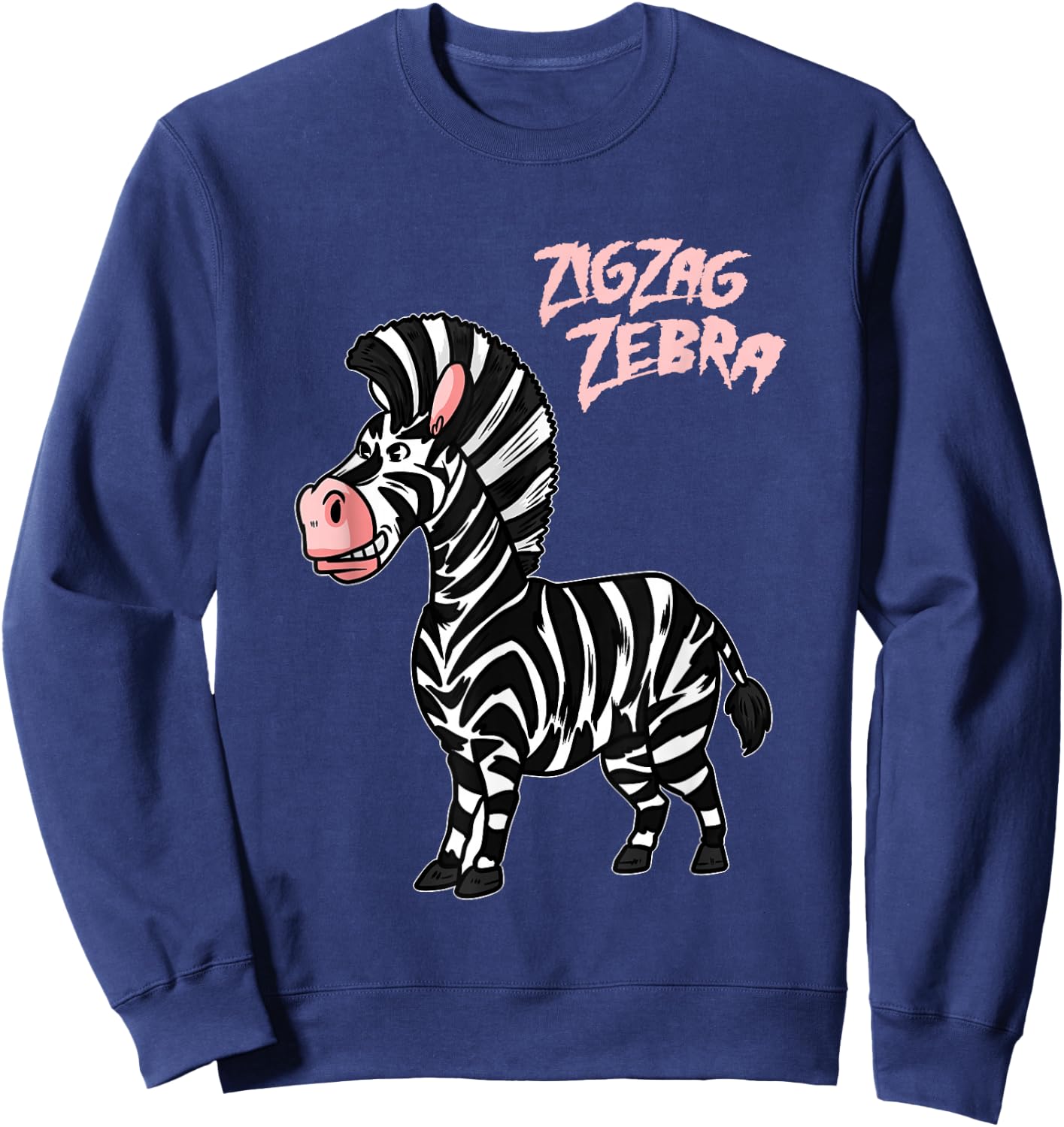 Zig Zag Zebra Sweatshirt - Sweatshirt | Navy