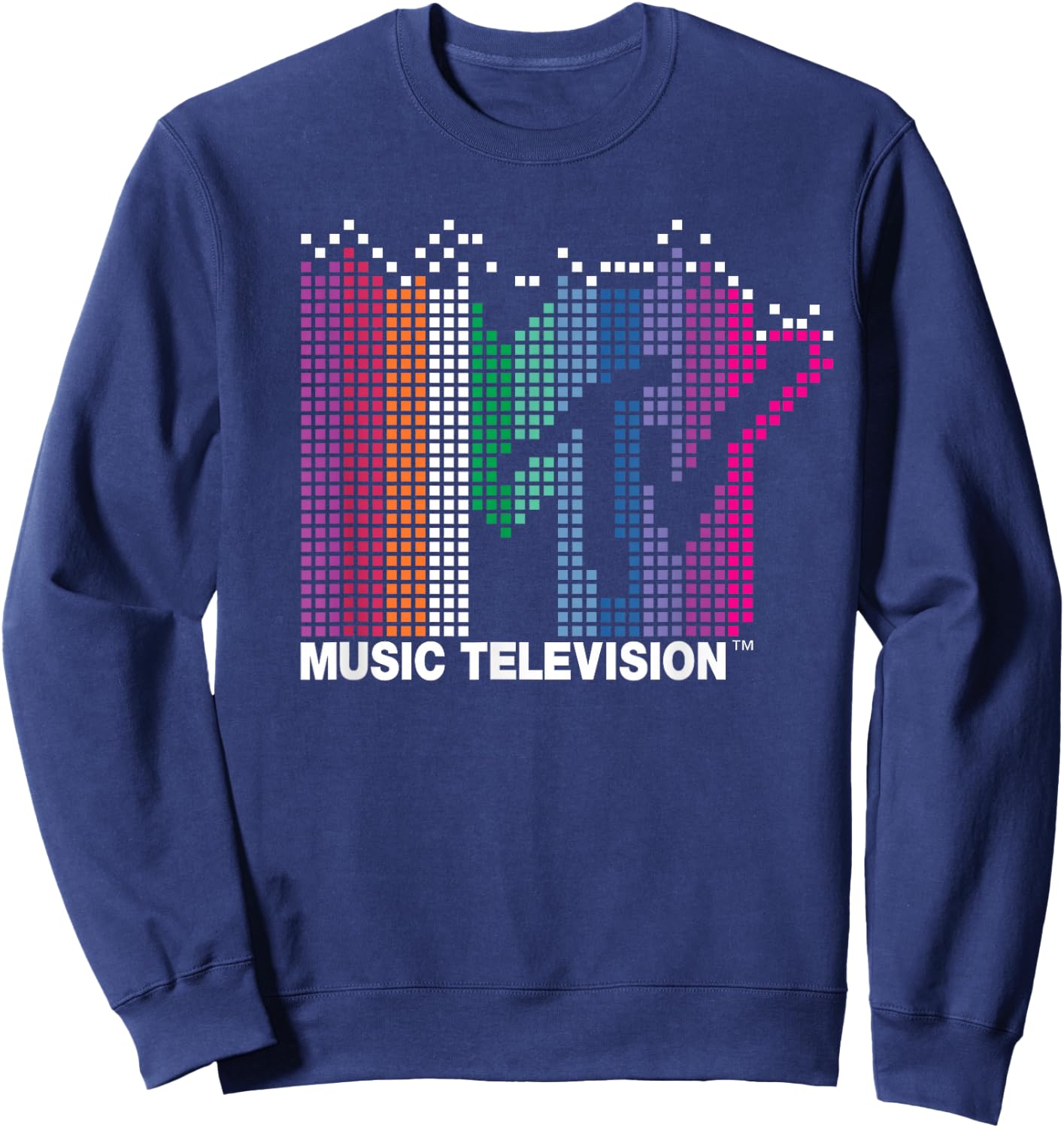 MTV - Rainbow Pixel Logo Sweatshirt - Sweatshirt | Navy