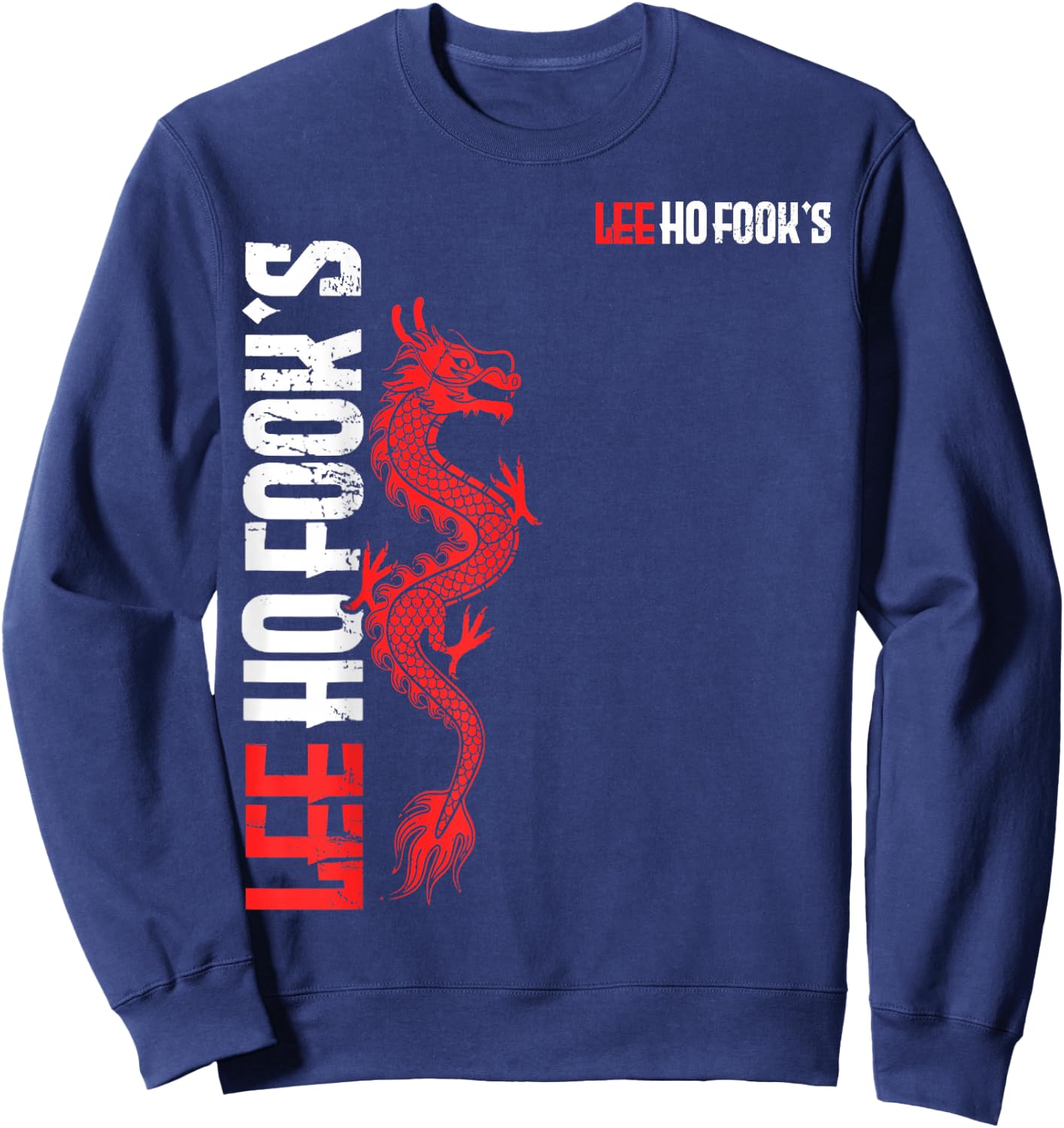 Vintage Lee Ho Fooks Chinese Restaurant China Dragon Sweatshirt - Sweatshirt | Navy