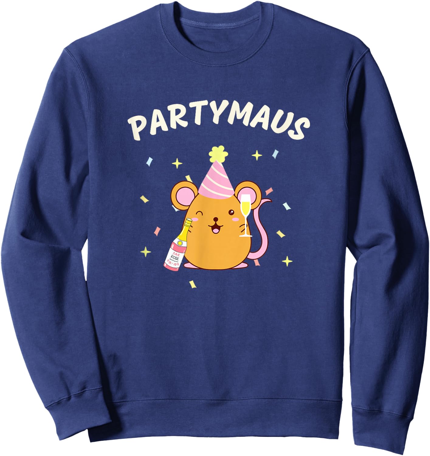 Party Mouse Birthday Party Mouse Funny Women , black, s Sweatshirt - Sweatshirt | Navy