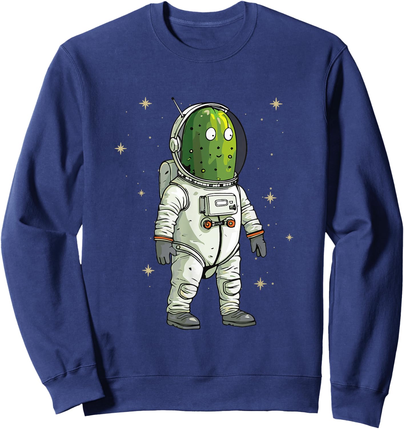 Cute Pickle in Space Universe Spaceman Sweatshirt - Sweatshirt | Navy