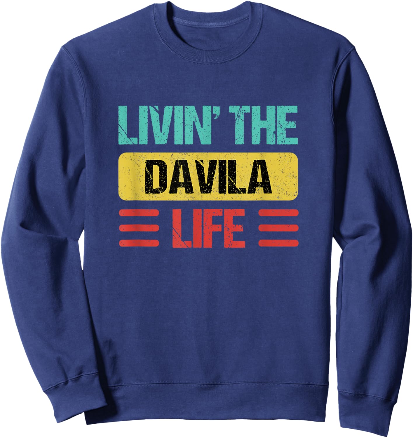 Davila Name Sweatshirt - Sweatshirt | Navy