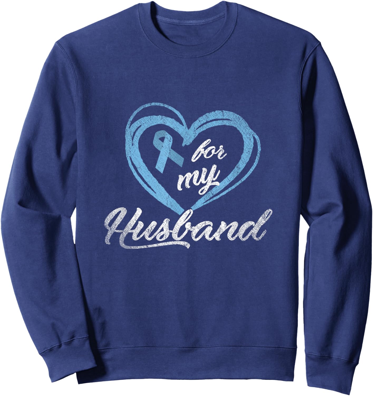 Warrior Husband Wife Gift Prostate Cancer Awareness Sweatshirt - Sweatshirt | Navy