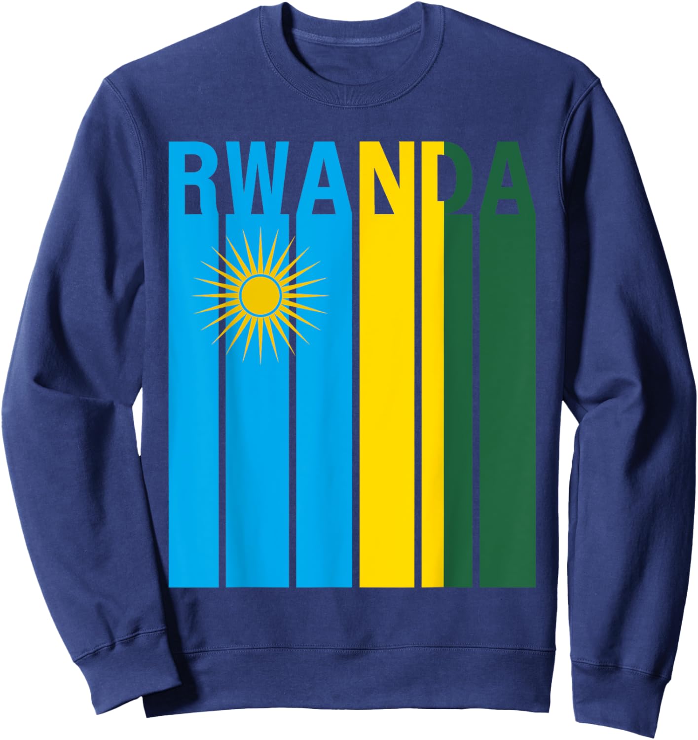 Rwanda Flag Sweatshirt - Sweatshirt | Navy