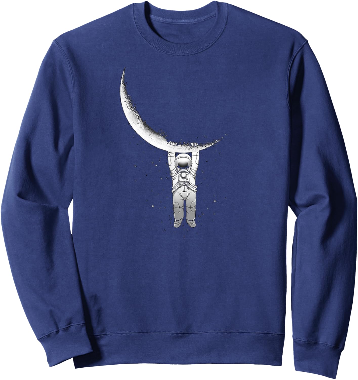 Astronaut Hanging From The Moon Sweatshirt - Sweatshirt | Navy