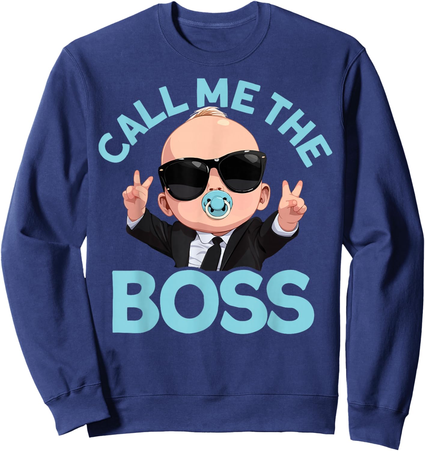 Baby Boss Call Me Boss Like A Boss Kids , Black, S Sweatshirt - Sweatshirt | Navy