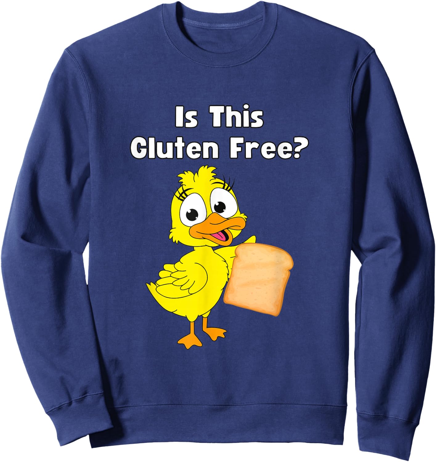 Funny Duck - is This Gluten Free Sweatshirt - Sweatshirt | Navy
