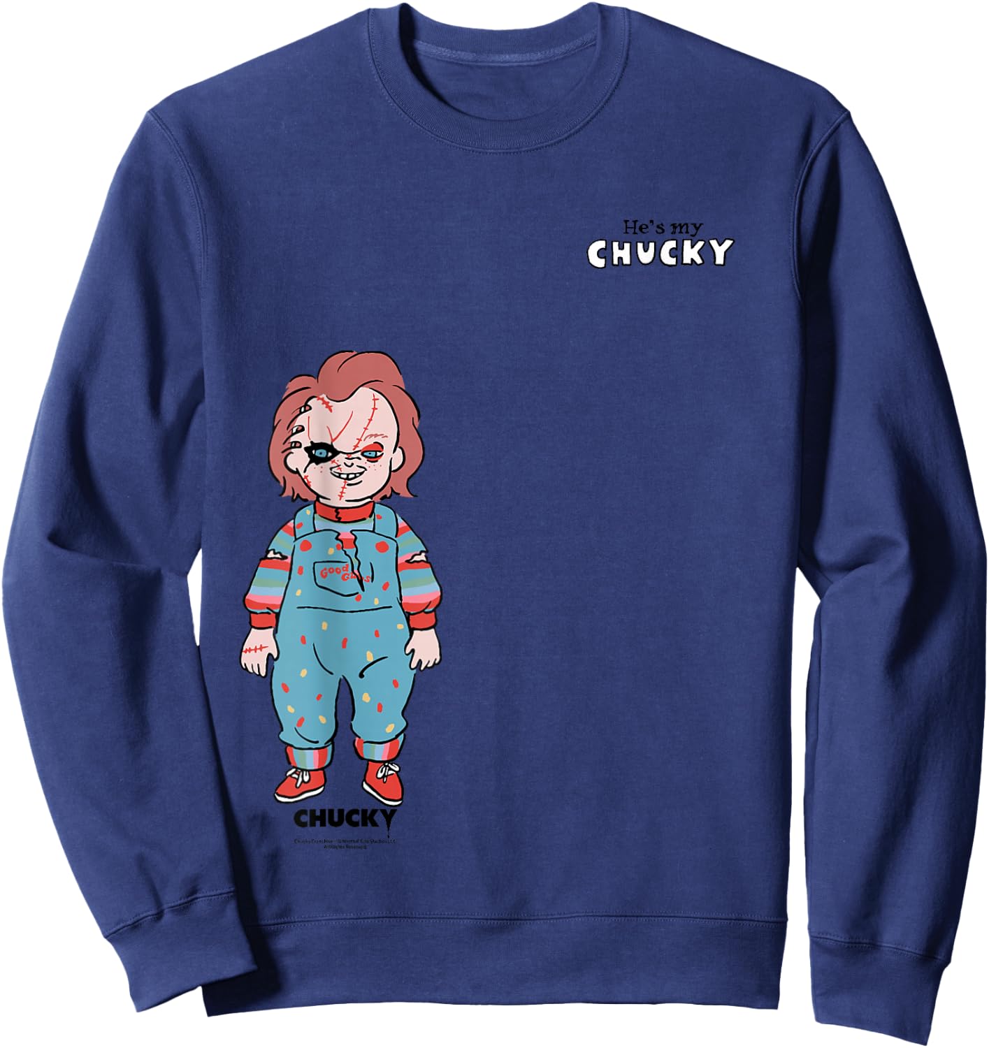 Chucky He’s My Chucky Matching Couple Sweatshirt - Sweatshirt | Navy
