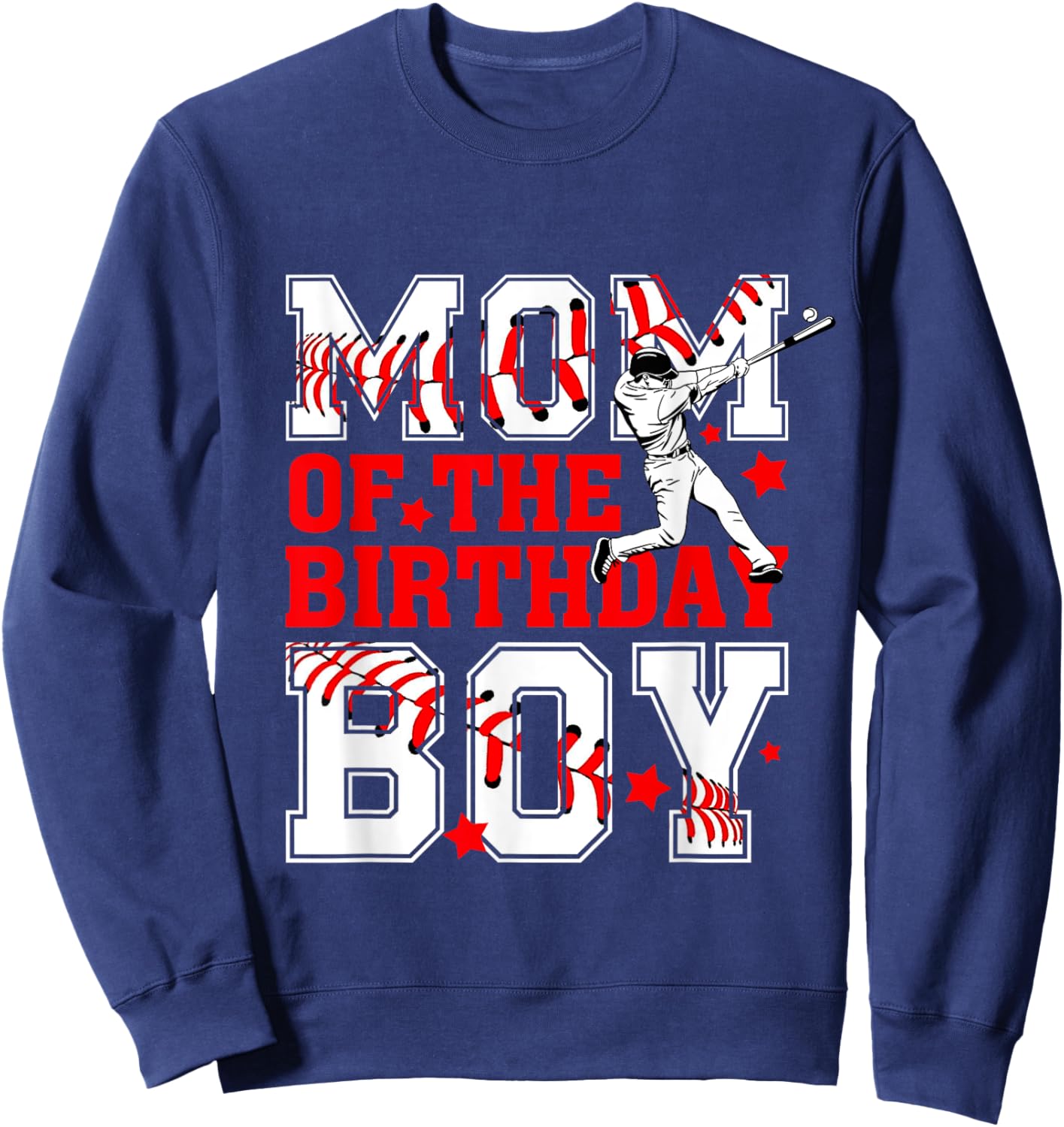 Mom And Dad Birthday Boy Son Baseball Lovers Family Matching Sweatshirt - Sweatshirt | Navy