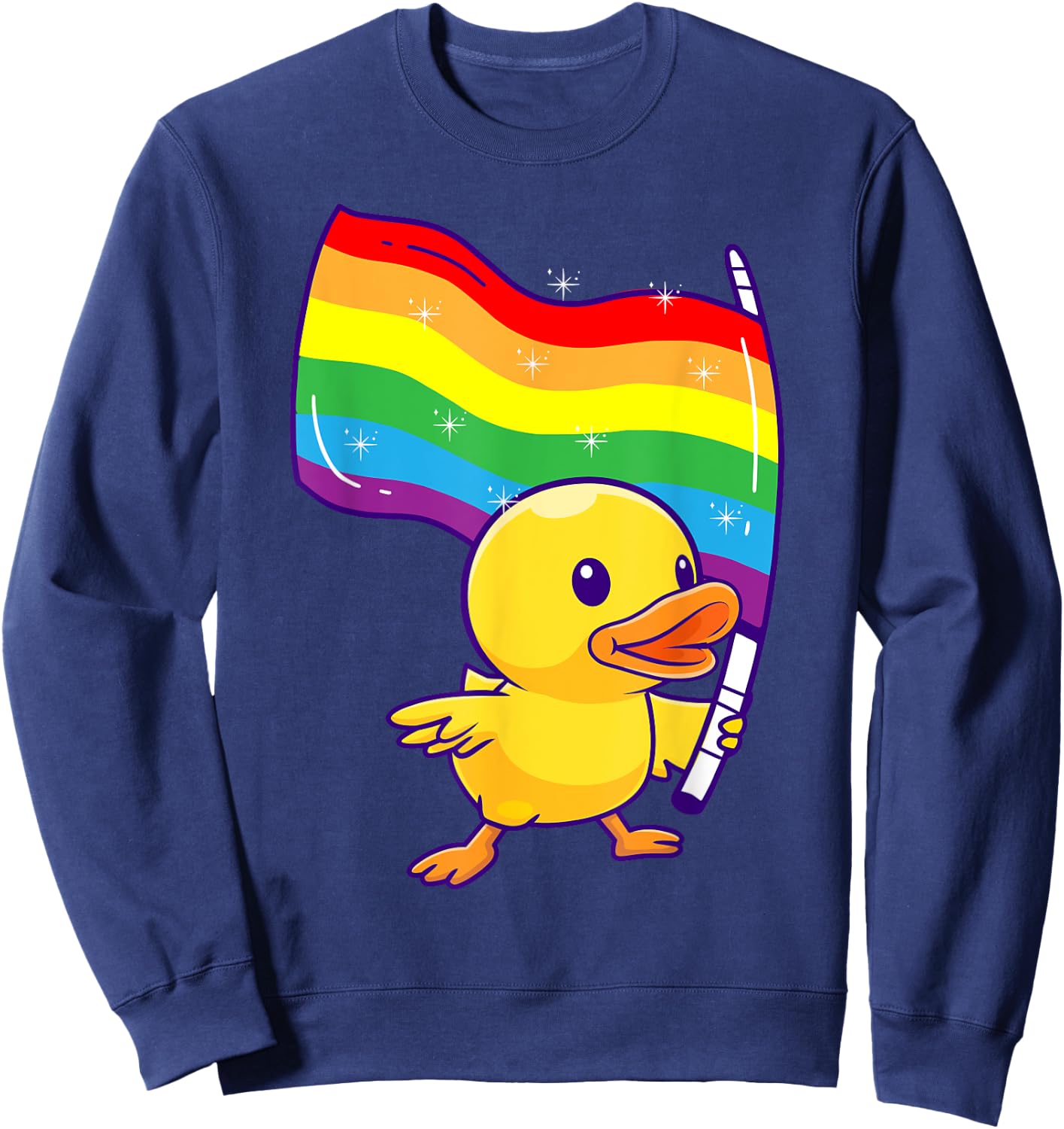 Pride Parade Duck Maskottchen Lesben Gay CSD Party Wear LGBT Sweatshirt - Sweatshirt | Navy
