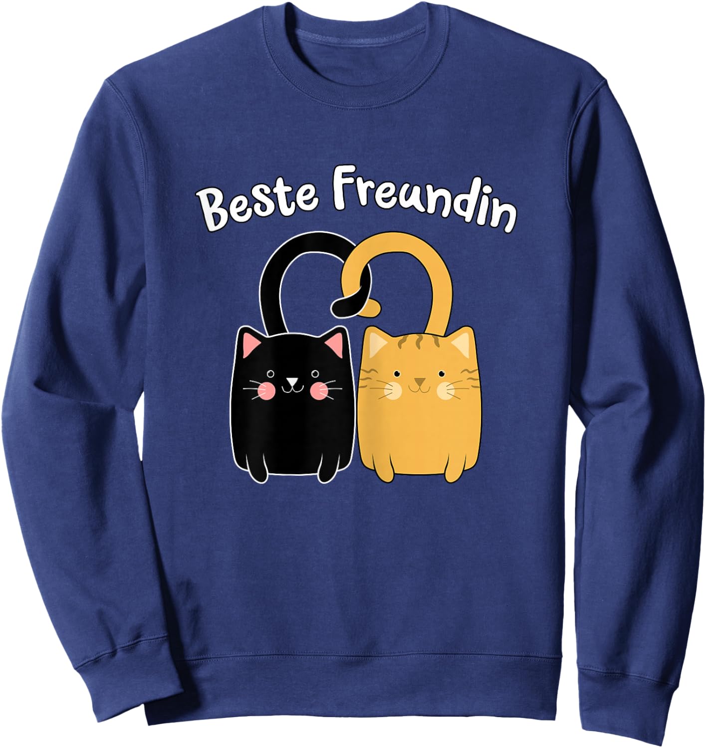 Best Friend BFF Cats Partner Look Girls Teenager , black Sweatshirt - Sweatshirt | Navy