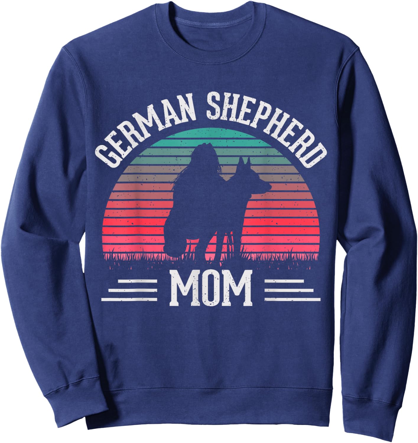 German Shepherd Mom Mothers Day Mama Sweatshirt - Sweatshirt | Navy