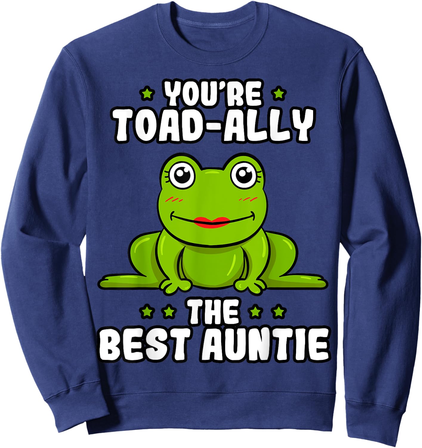 Toad-Ally The Best Auntie Frog Lover Toad Aunt Sweatshirt - Sweatshirt | Navy