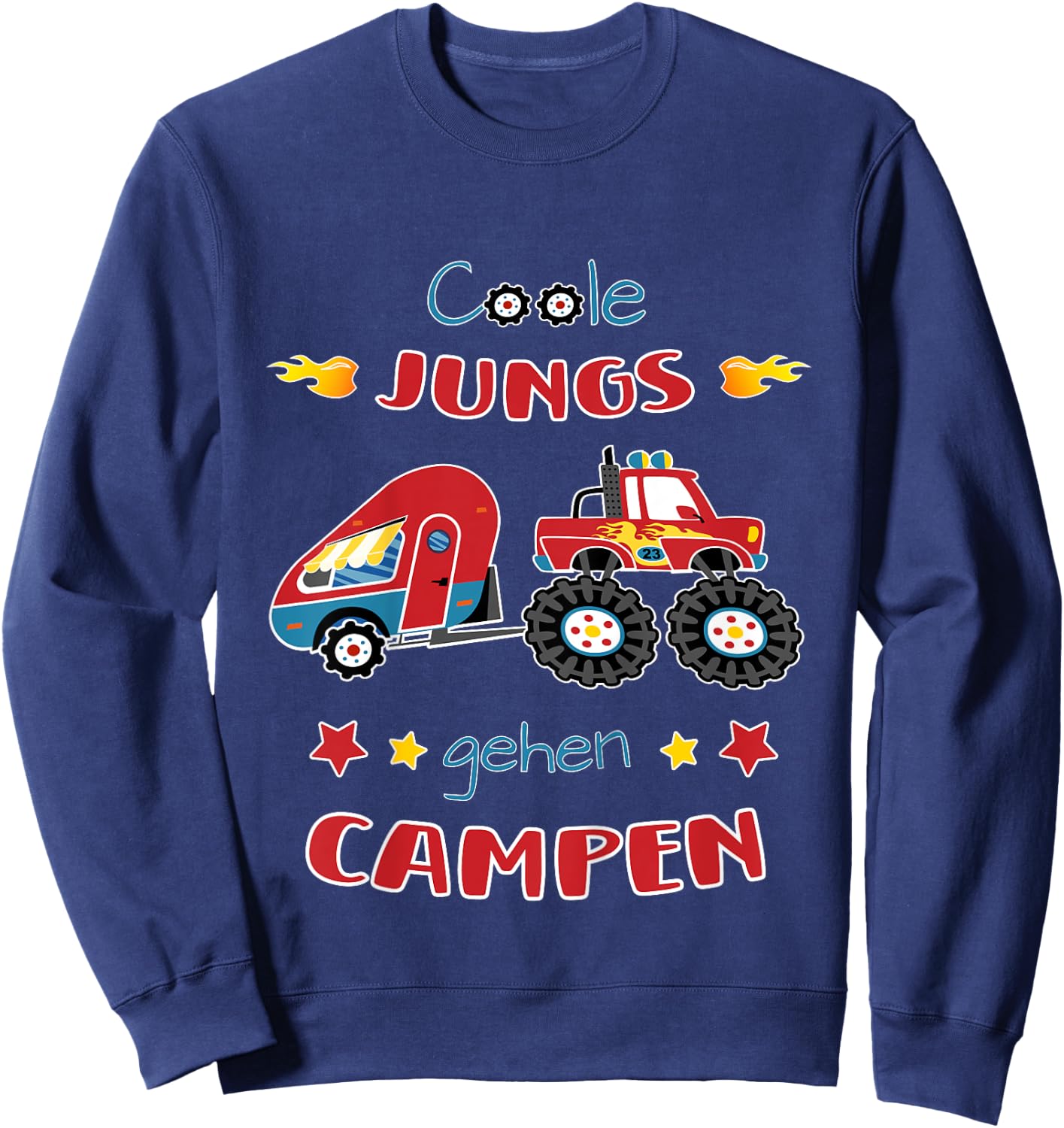 Camping Monster Truck - Coole Jungs gehen campen Jungen Sweatshirt - Sweatshirt | Navy