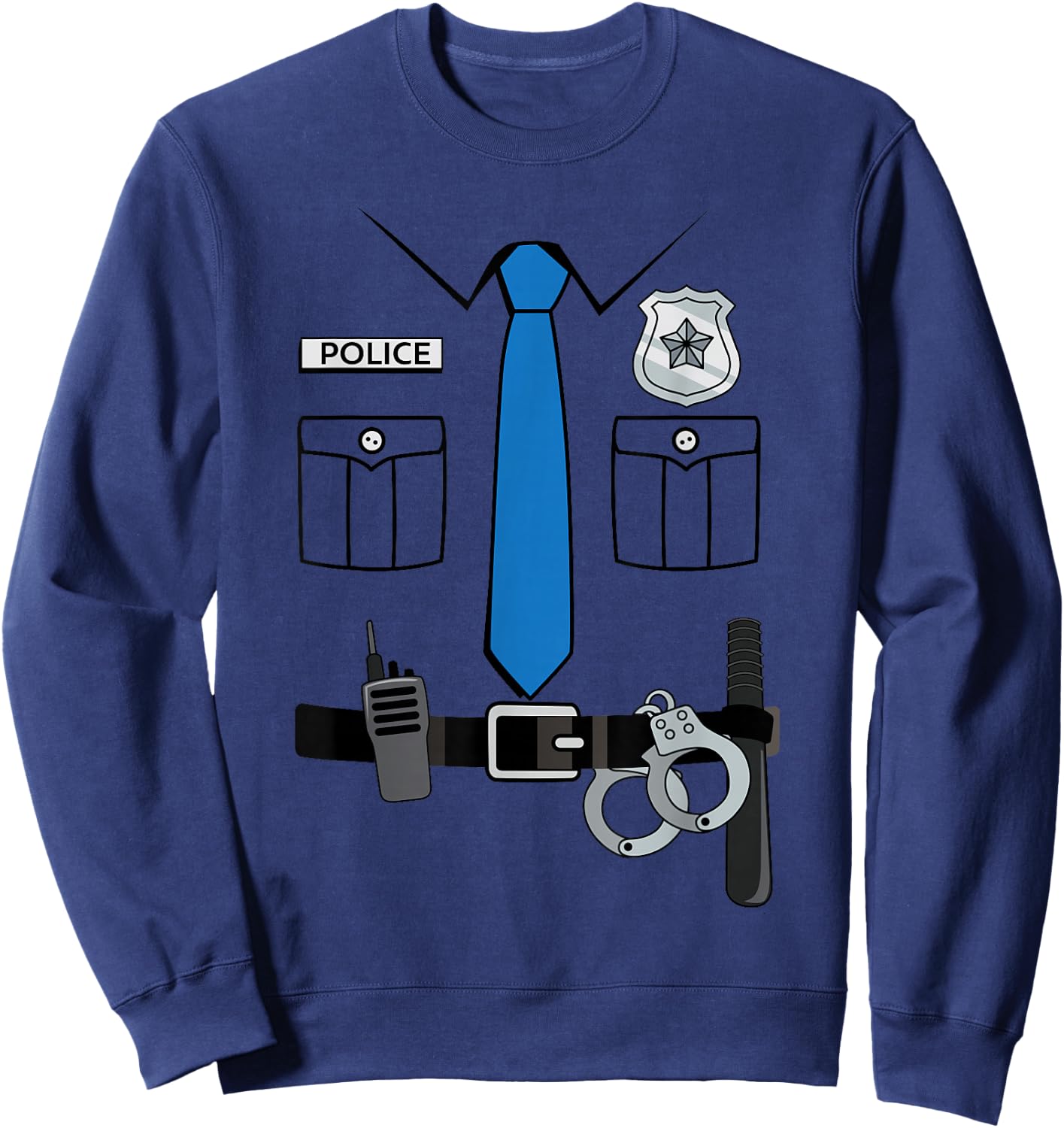 Police Uniform Halloween Costume for Kids and Adults Sweatshirt - Sweatshirt | Navy