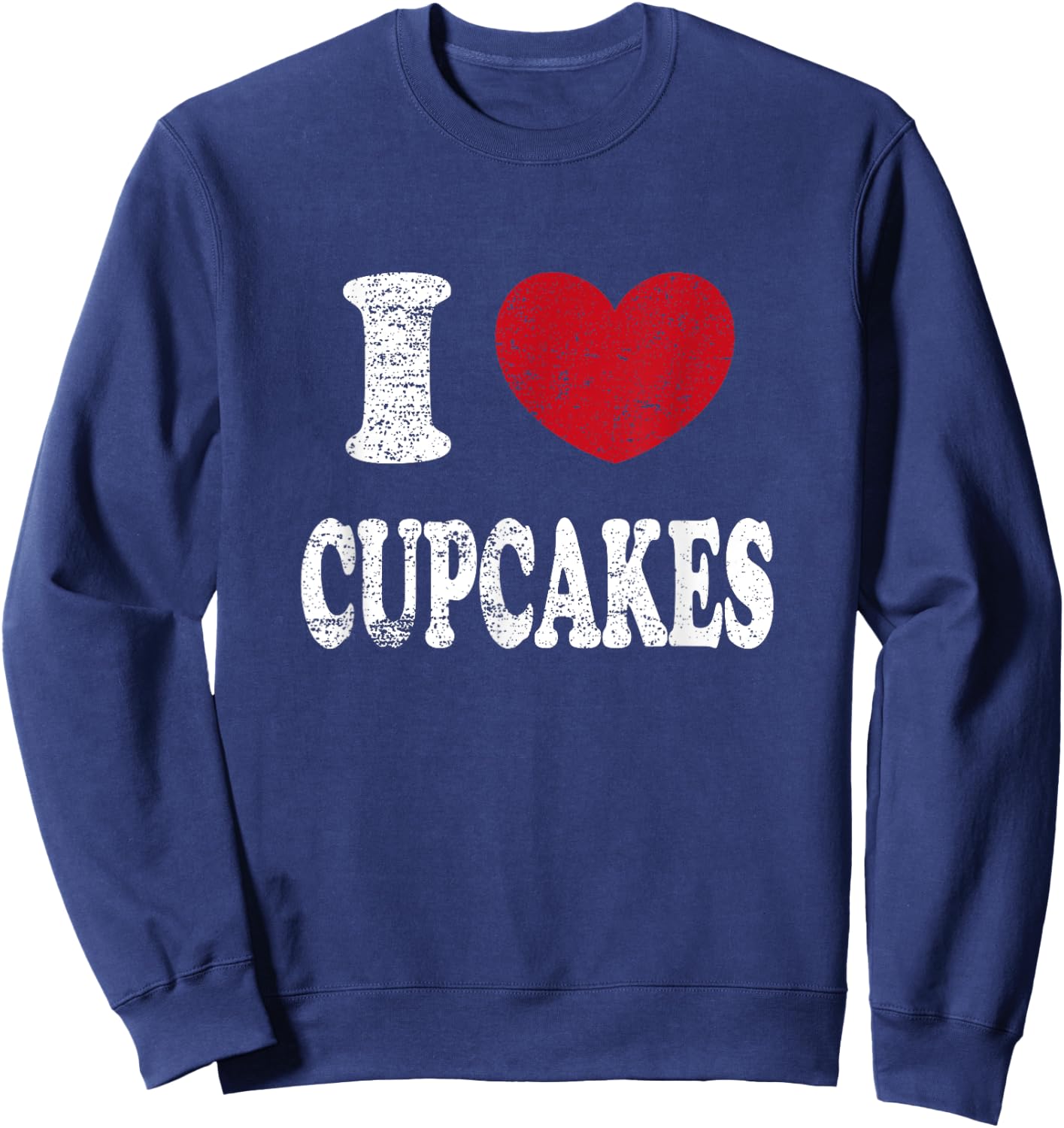 Vintage I Love Cupcakes Sweatshirt - Sweatshirt | Navy