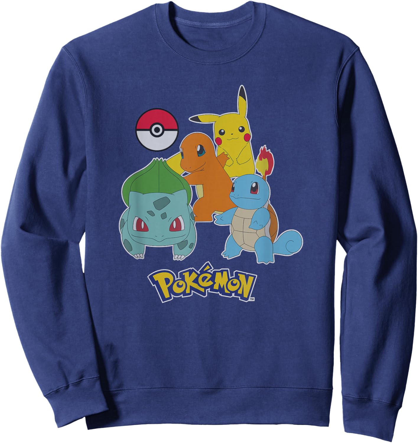 Pokémon First Generation Group Shot Logo Sweatshirt - Sweatshirt | Navy