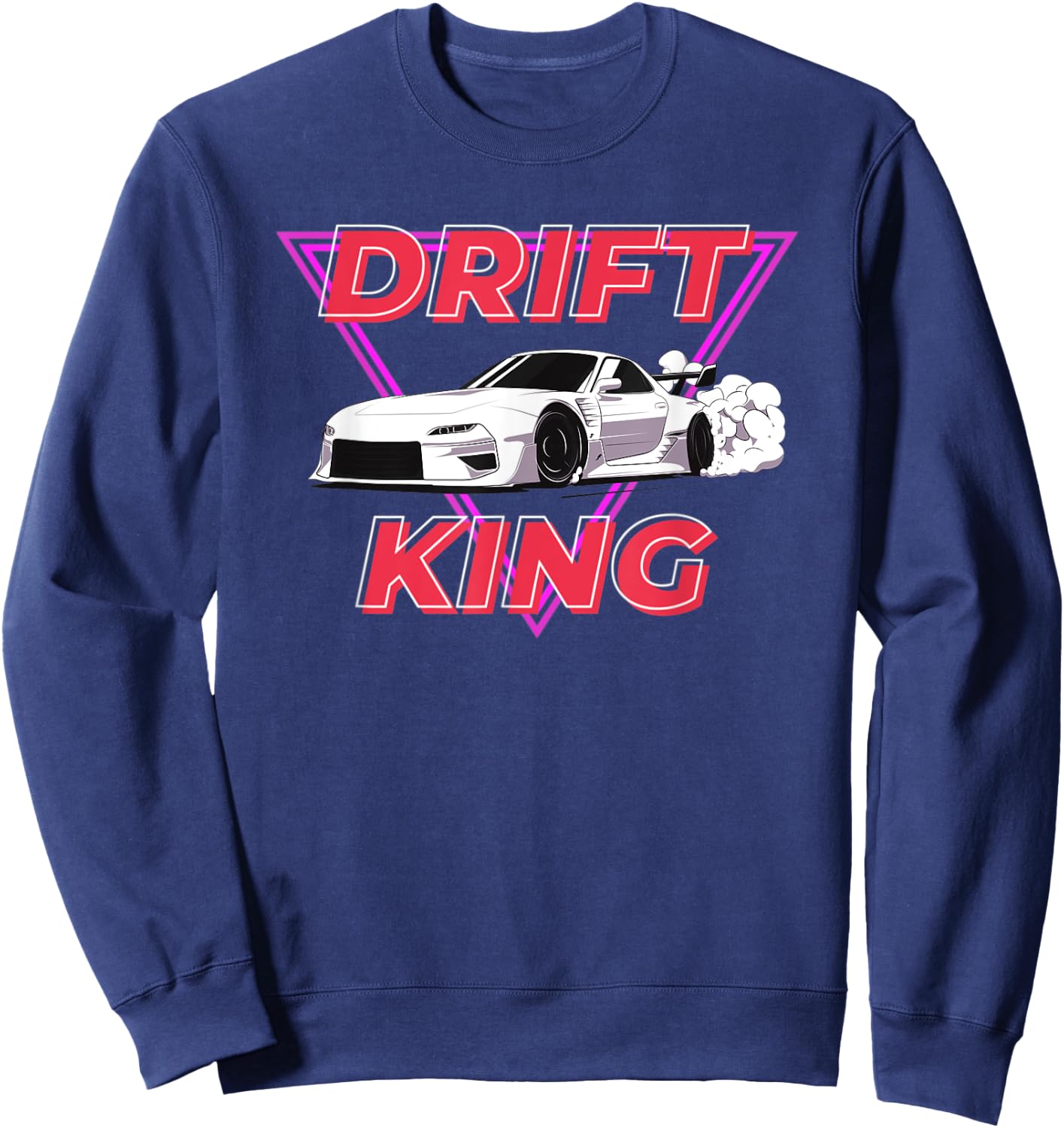 Cool Drift King Racing Imports Street Drifting Tail Spin Sweatshirt - Sweatshirt | Navy