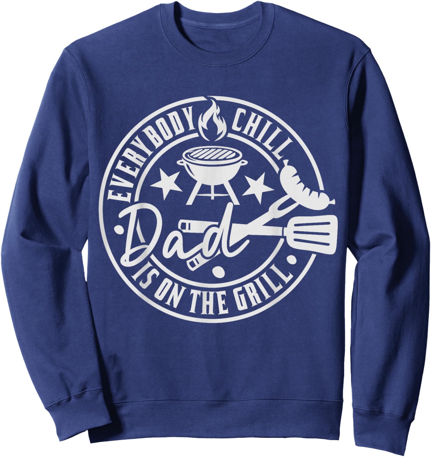 BBQ Grilling Dad Smoking Meat Barbecue Pun Pit Père Drôle Sweatshirt - Sweatshirt | Navy