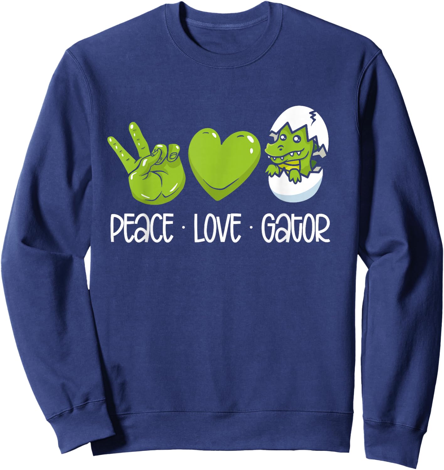 Peace Love Gators Sweatshirt - Sweatshirt | Navy