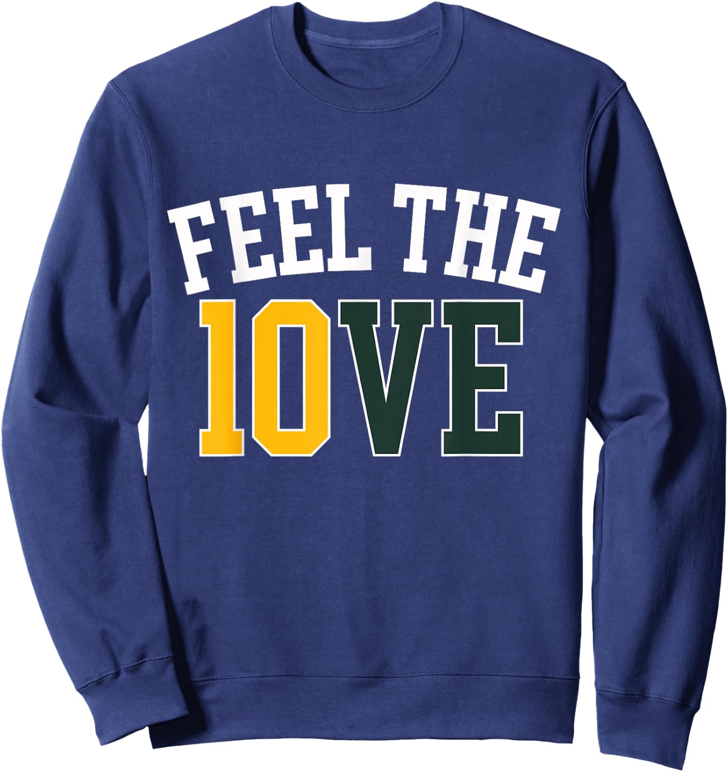 Feel The 10VE Jordan Quarterback Love American Football Sweatshirt - Sweatshirt | Navy
