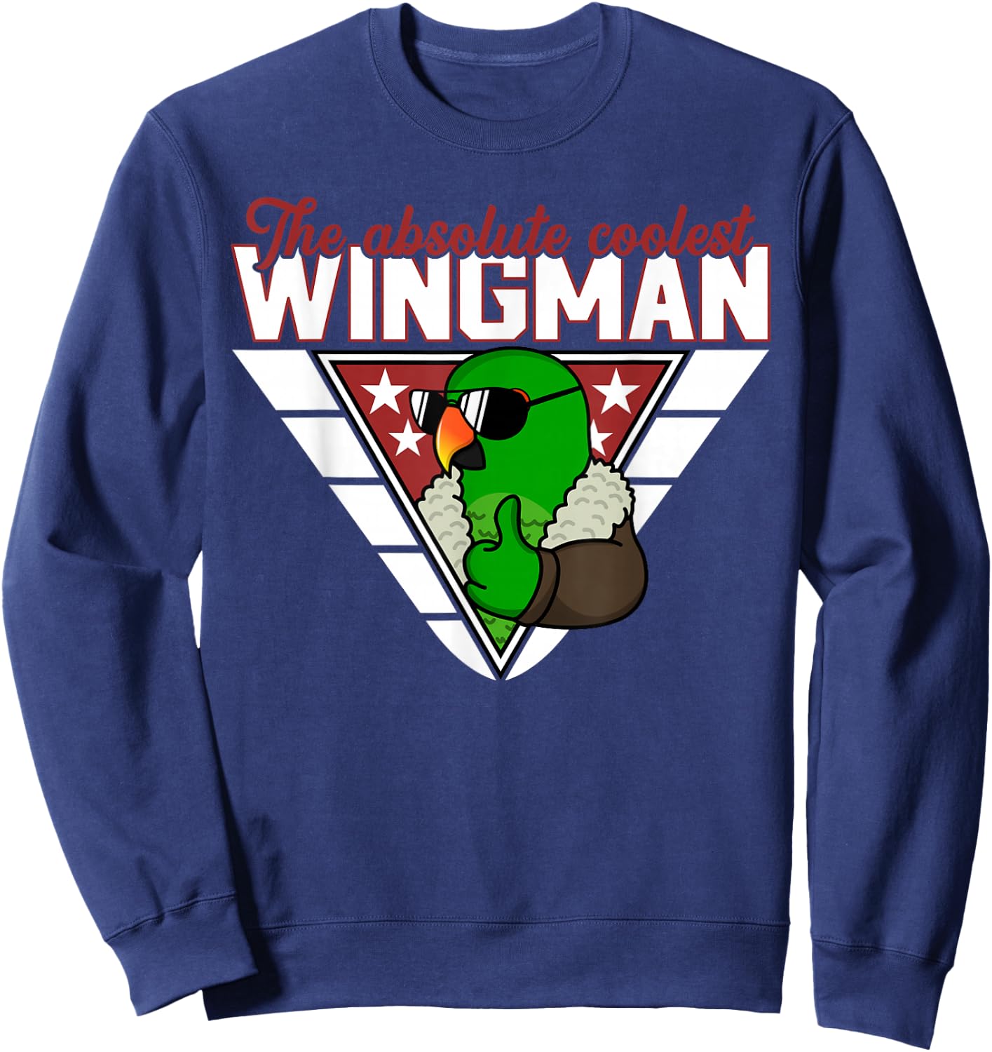 Coolest Wingman Parrot I Male Eclectus Sweatshirt - Sweatshirt | Navy