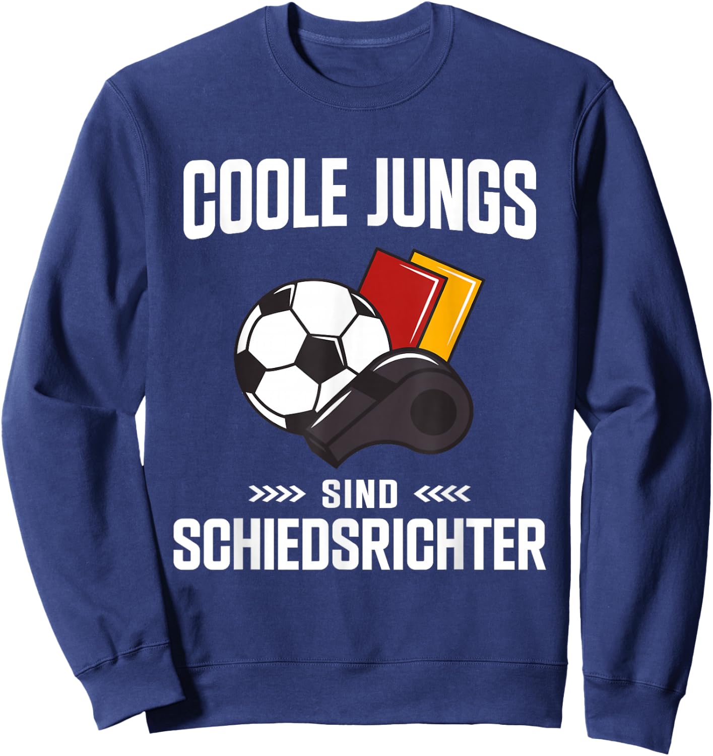 Schiedsrichter Trikot Karten Peife Schiri Referee Sweatshirt - Sweatshirt | Navy