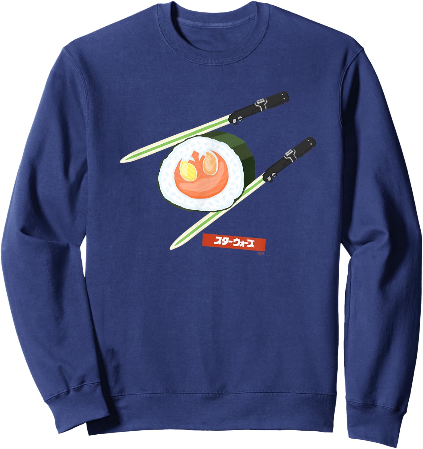 Star Wars Treats Rebel Symbol Sushi & Lightsaber Chopsticks Sweatshirt - Sweatshirt | Navy