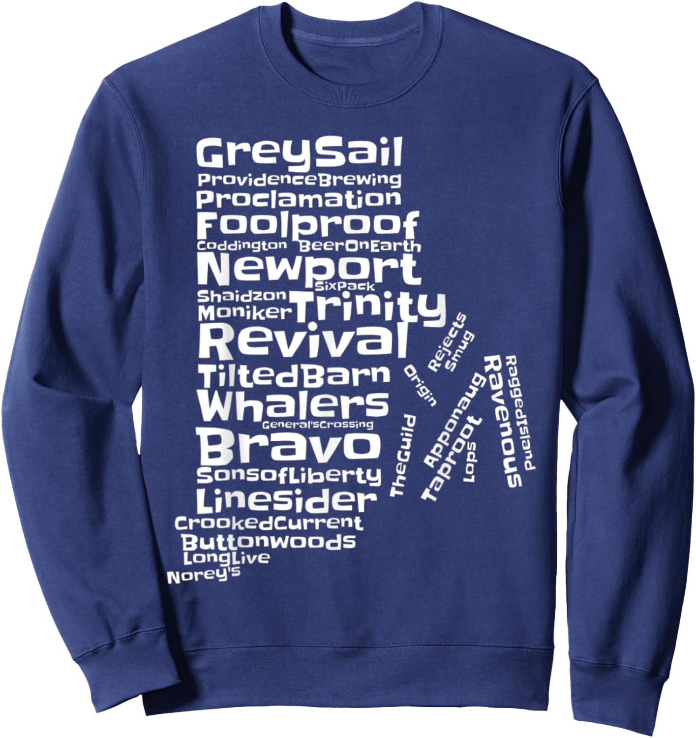 Drink Local Rhode Island Breweries Sweatshirt - Sweatshirt | Navy