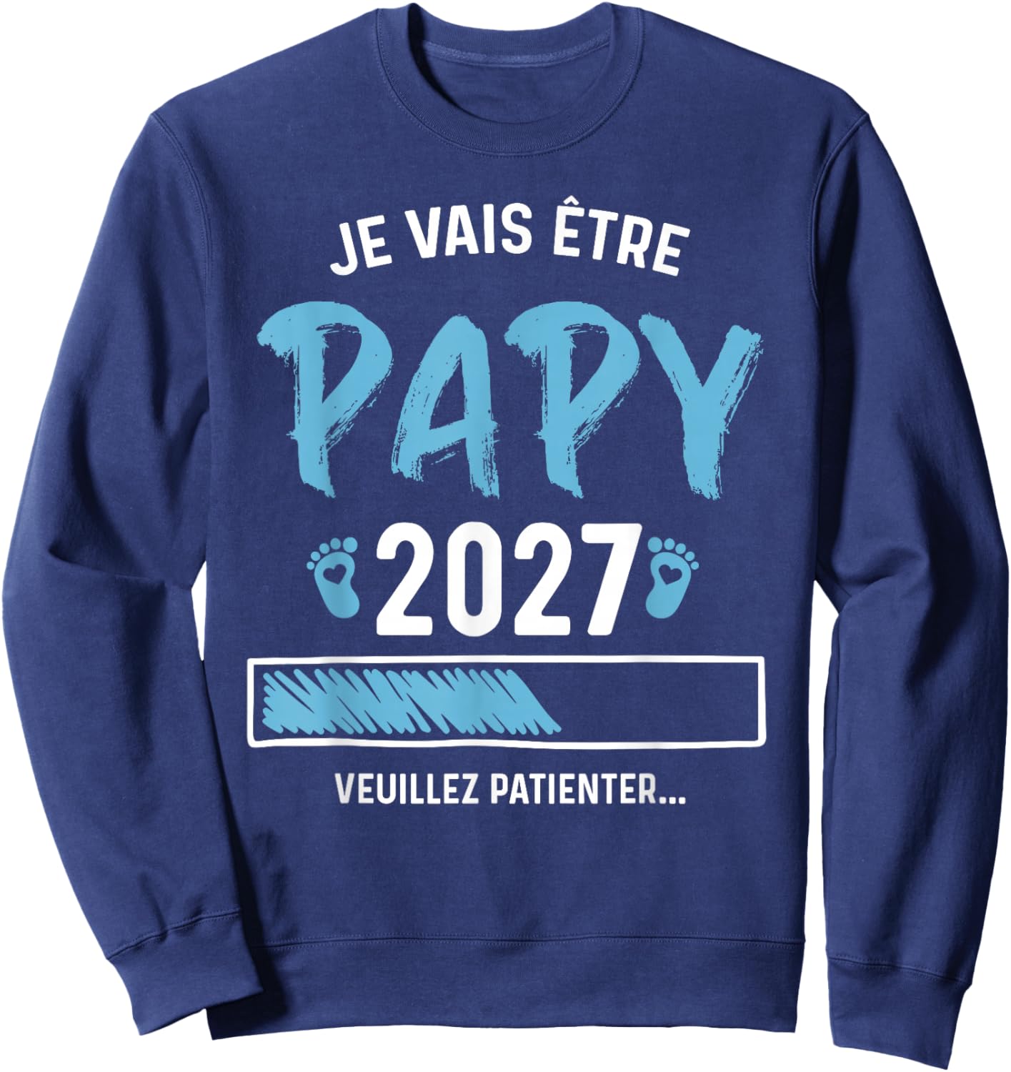 Homme Futur Papy 2027 Annonce Grossesse Paypy 2027 Sweatshirt - Sweatshirt | Navy