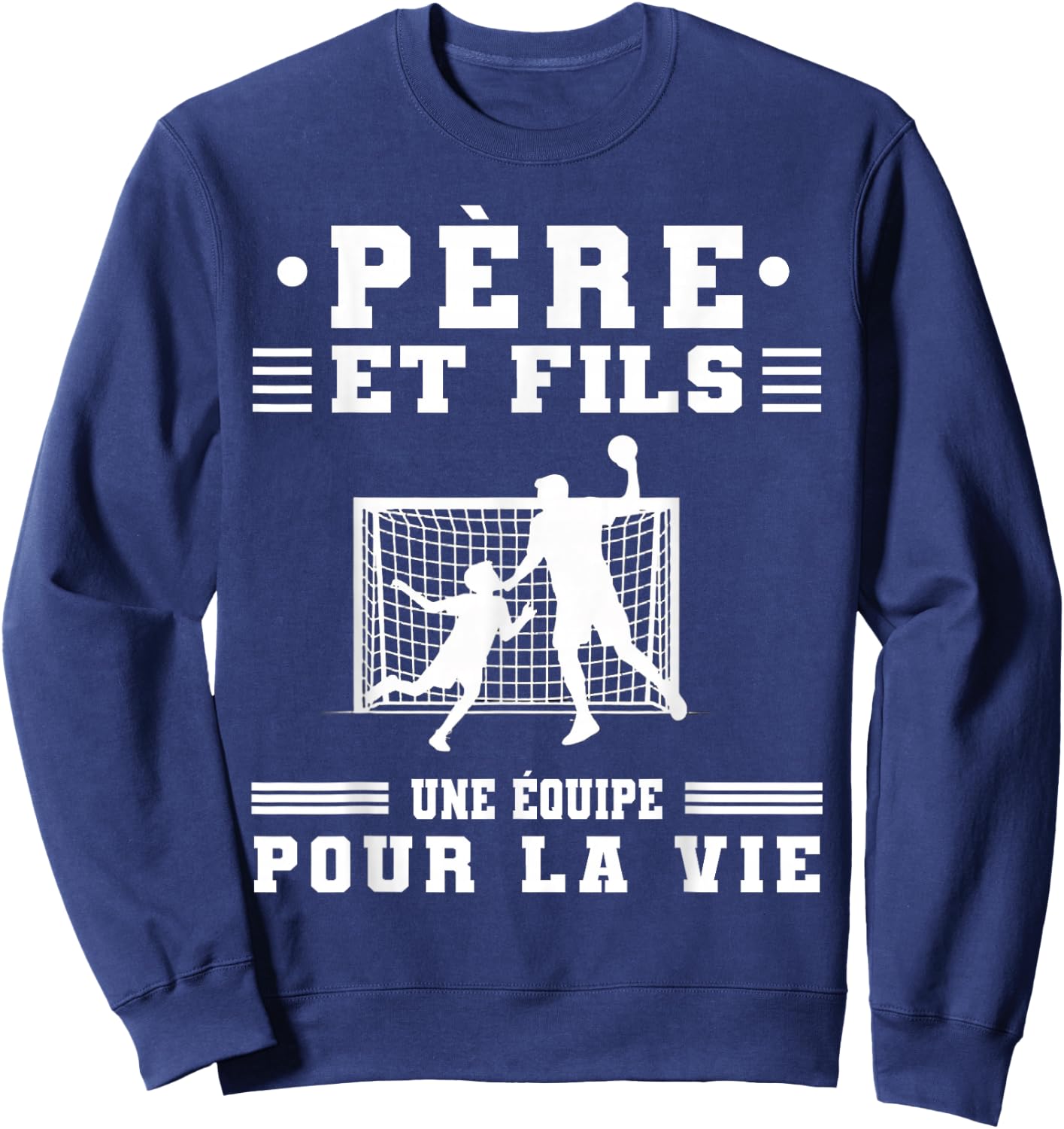 Father and Son Handball Dad Handball Duo Fathers Day Sweatshirt - Sweatshirt | Navy