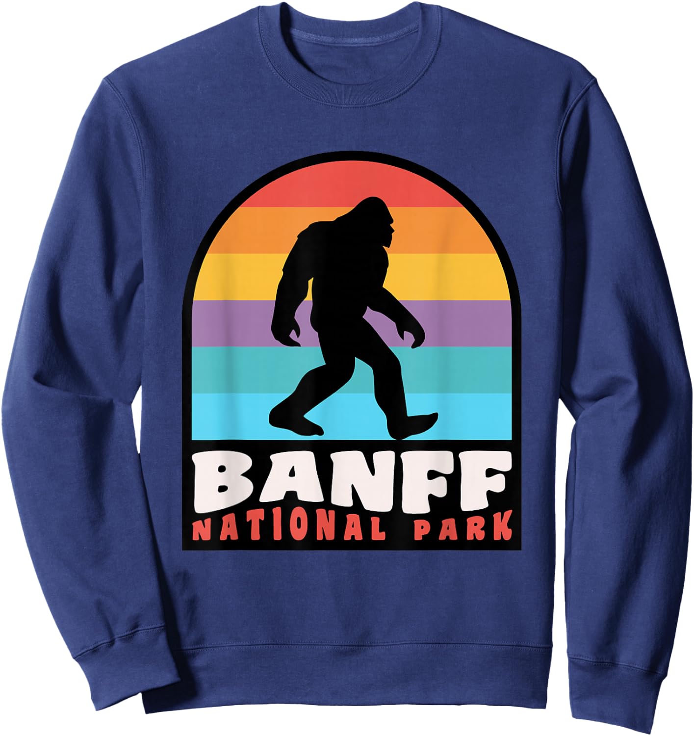 Banff National Park Bigfoot Sasquatch Lake Louise Canada Sweatshirt - Sweatshirt | Navy