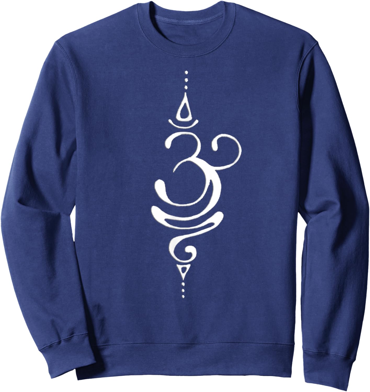 Ancient Sanskrit Symbol for Breathe Inspiration Om Yoga Sweatshirt - Sweatshirt | Navy