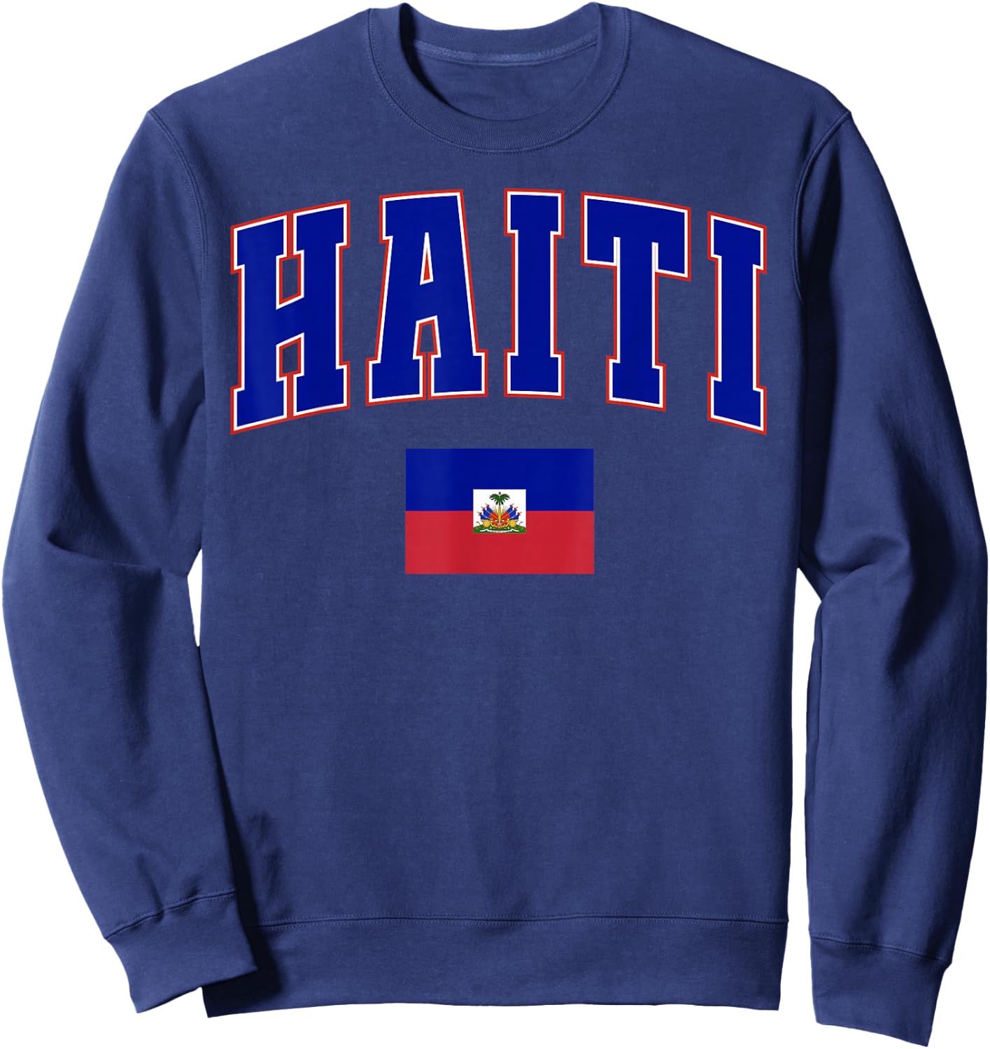 Haiti Haitian Flag Pride Women Kids Boys Men Sweatshirt - Sweatshirt | Navy