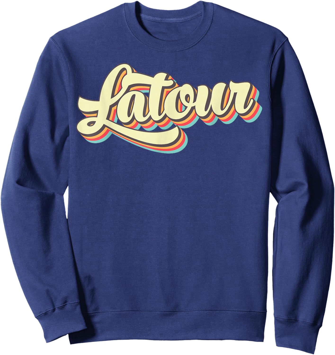 Latour Retro Art Baseball Font Vintage Sweatshirt - Sweatshirt | Navy