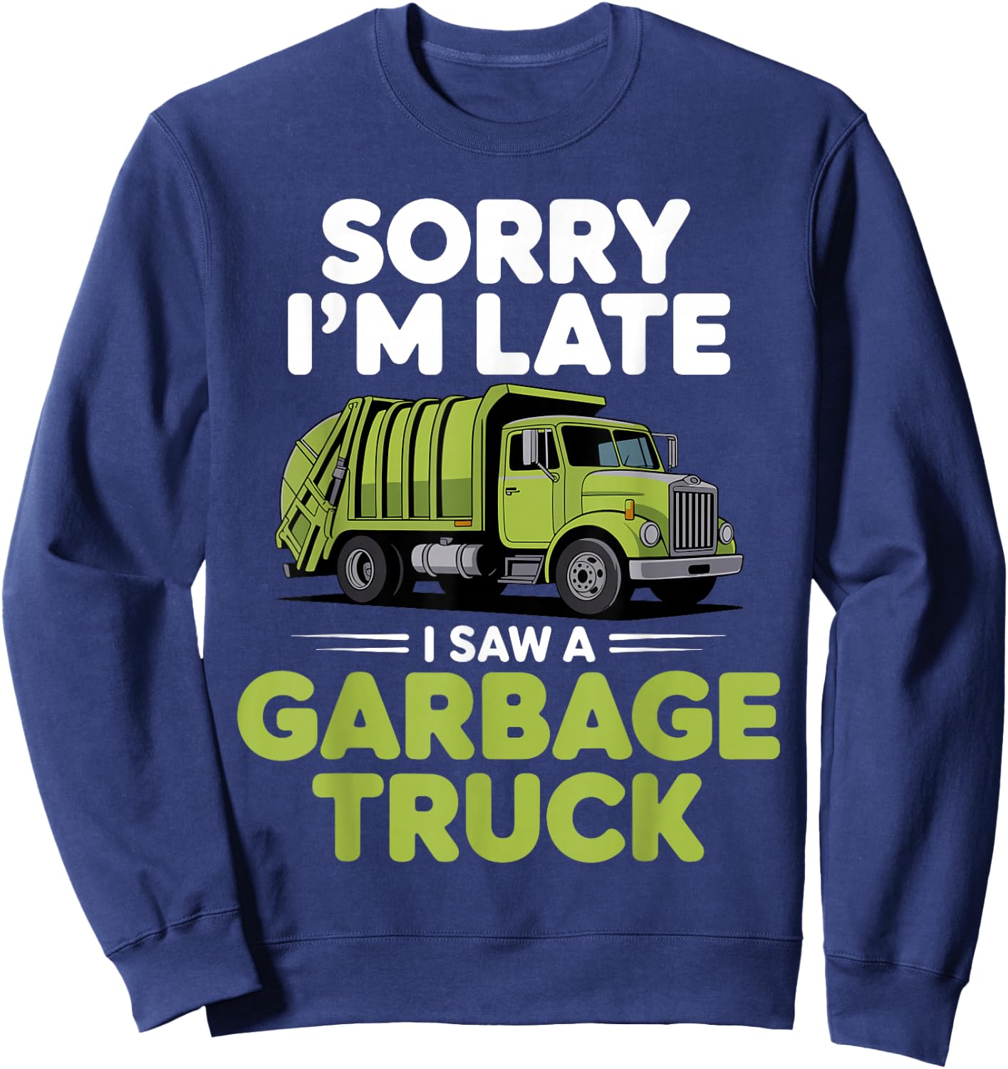 Garbage Truck Costume Women Kids Trash Garbage Man Sweatshirt - Sweatshirt | Navy