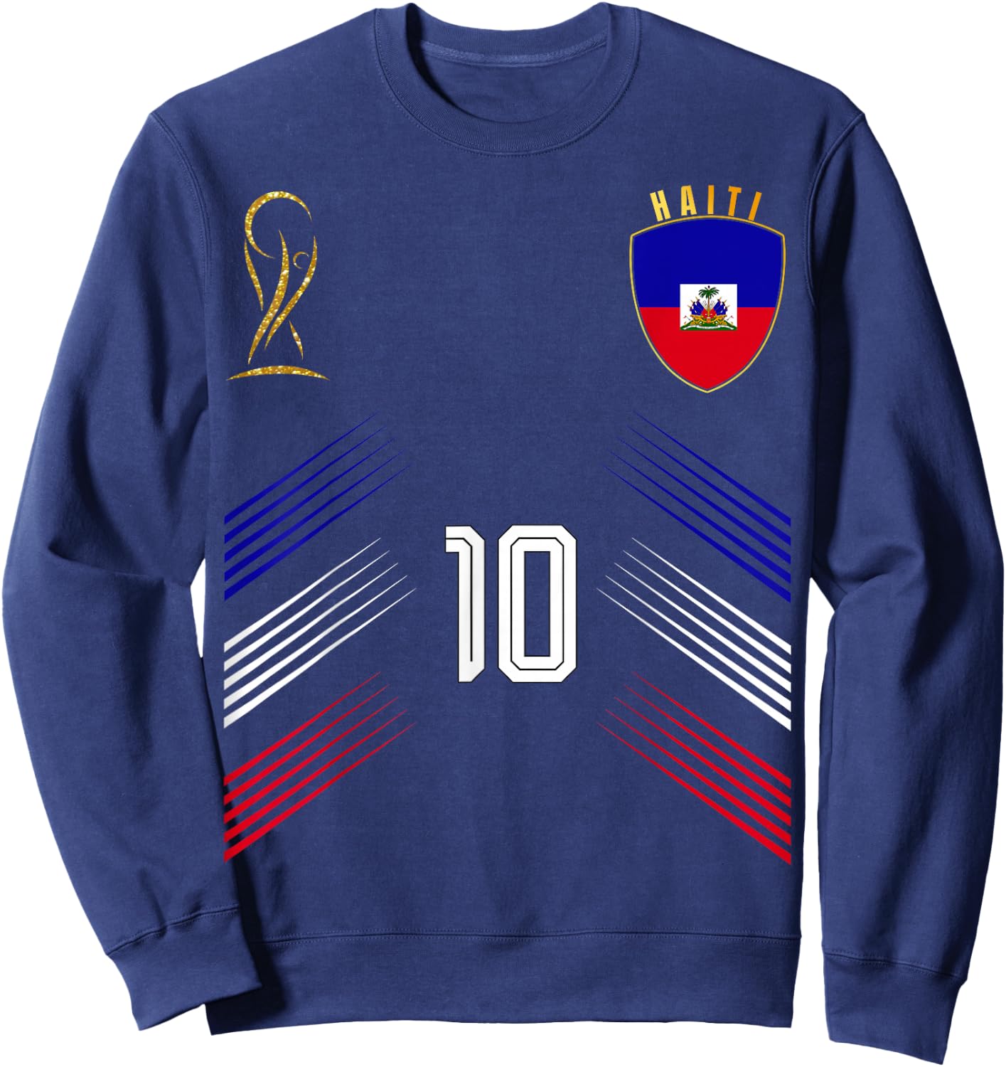 Haiti Flag Haitian Pride Lovers Retro Sweatshirt - Sweatshirt | Navy