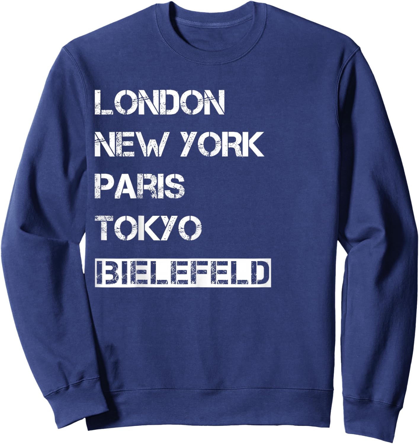 Bielefeld with German Text "My Homeland Bielefeld" [German Language], black Sweatshirt - Sweatshirt | Navy